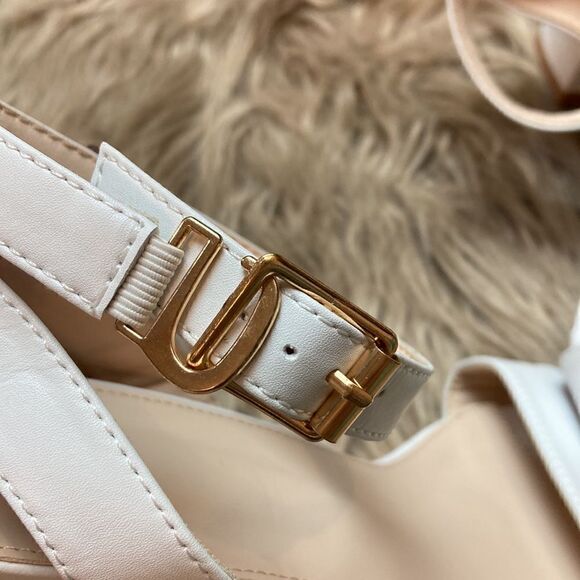 DADAWEN Open Toe Ankle Strap Low Block Chunky Heeled Sandal Wedding Bridal Pumps - Picture 5 of 9